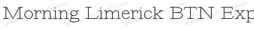 Morning Limerick BTN Exp Lt字体转换